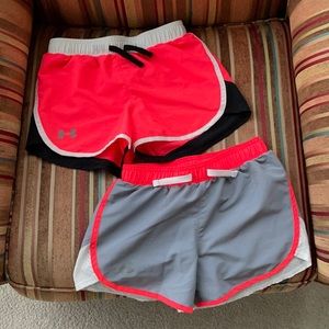 Under Armor athletic shorts for girls.